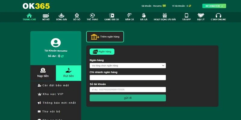 Cung cấp thông tin ngân hàng chuẩn xác 100%