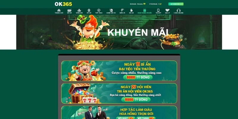 Đừng bỏ lỡ các khuyến mãi thưởng nạp cực cháy của nhà cái