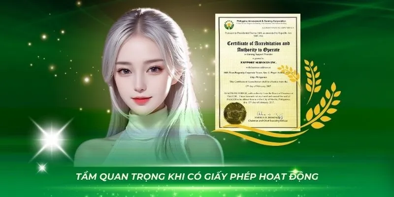 Tầm quan trọng của giấy phép đối với nhà cái và thành viên